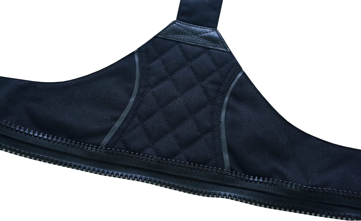Blackwild Tirantes para pantalones de moto, cremallera insertada YKK Vislon 8, tirantes para moto hombres y mujeres, 380 mm de ancho (hombre), Negro