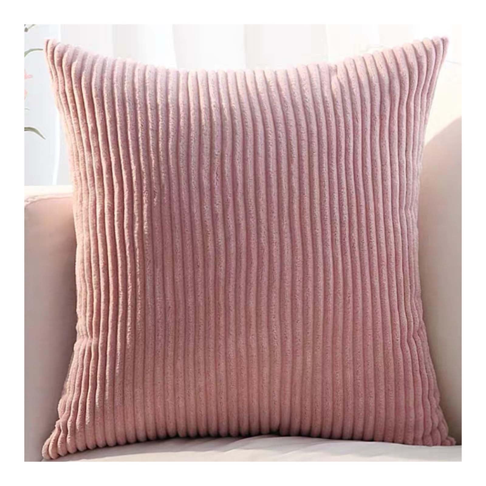 Set of 2 Sofa Pillow Cover corduroy 80x80 Cushion Cases 45x45 60x60 75x75 Decorative Square Throw Pillow Cases with Zipper for Couch Sofa Bed Pillowcase Protectors covers(Color 13,45x45cm/18x18in(2PC)