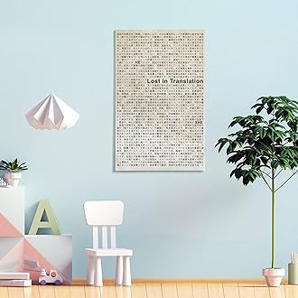 Lost In Translation Retro Movie Poster (2) Wall Art Picture Painting Poster Canvas Print Posters Artworks Bedroom Living Room Decor 16x24inch(40x60cm)