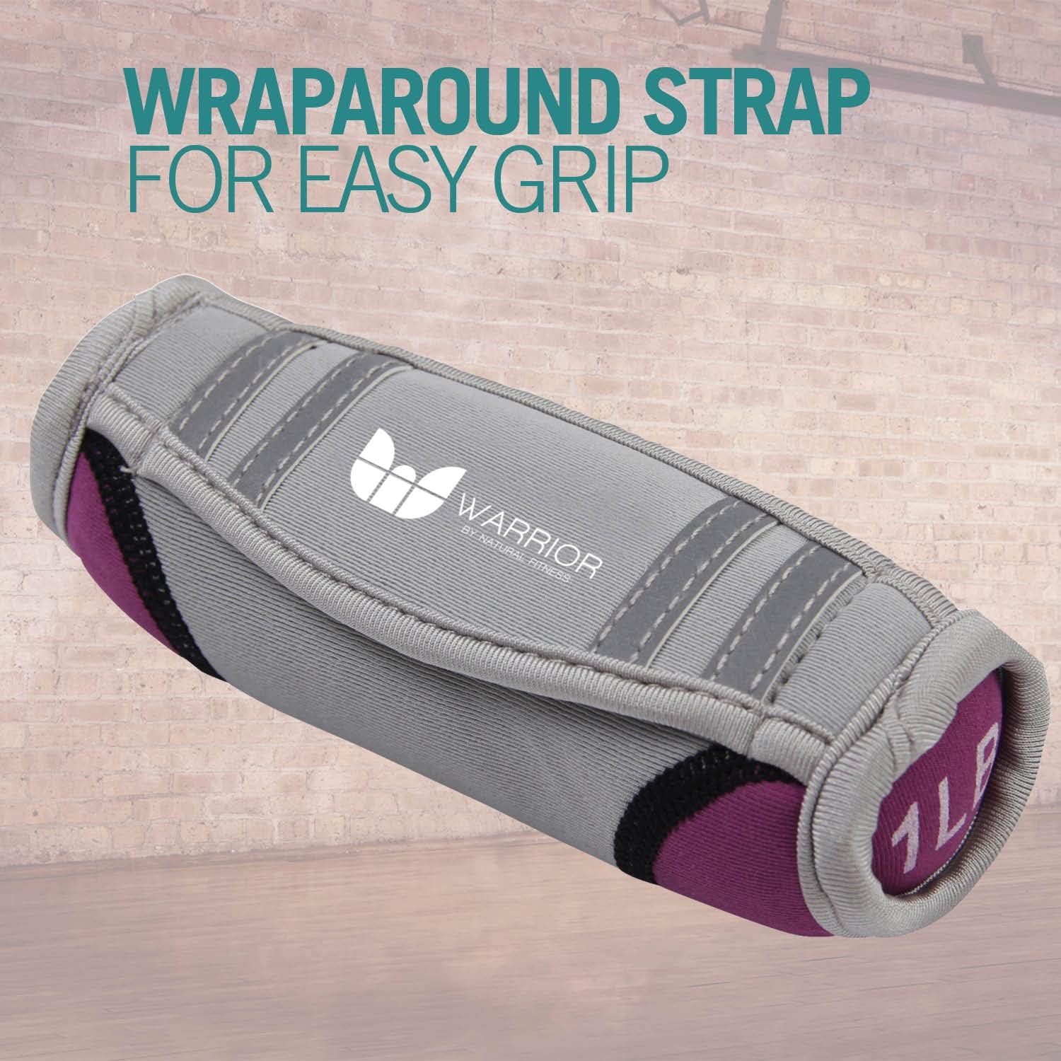 Warrior Walking Weights 2lb Pair 1lb Each for Running, Aerobics, Walking, Physical Therapy and Fitness Strength Cardio Training with Comfort Hand Strap
