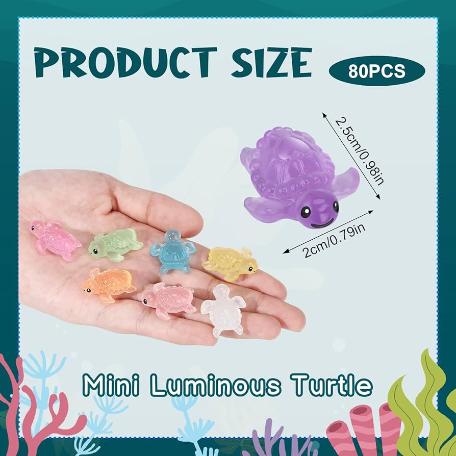 Amazon.co.jp: GGSTDDUP 80個 ミニチュア ウミガメ フィギュア