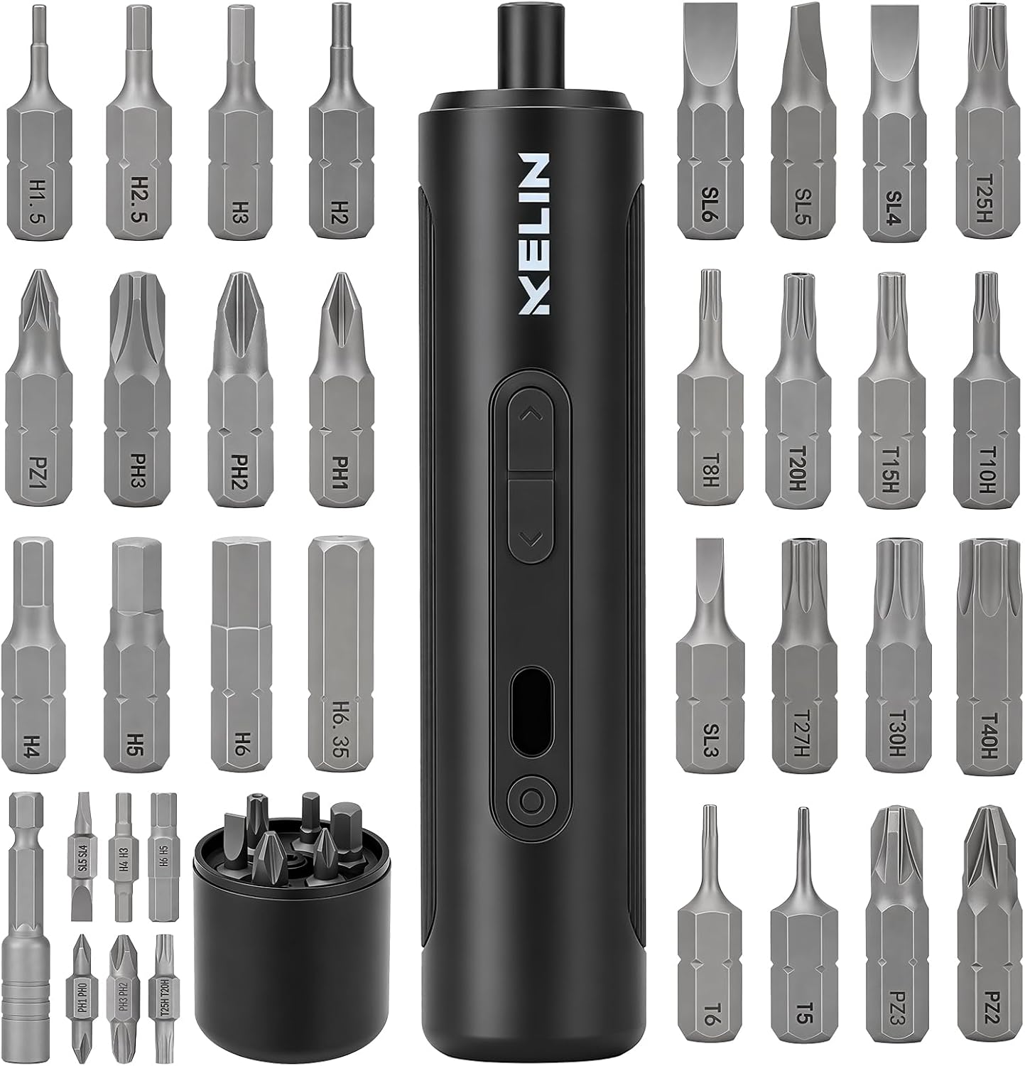 KELIN 44 in 1 Electric Screwdriver Set, 3 Torque Levels (1.2/2/3 N.m) + Manual 5 N.m, 1500mAh Battery, Type-C Charging, S2 Steel Bits, Repair Kit for iPhone PC Laptop Game Console Watch