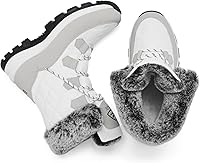 Vista 5 de EARLDE Womens Snow Boot With Waterproof Lace Up Mid-Calf Outdoor Winter Deep Tread Rubber Sole