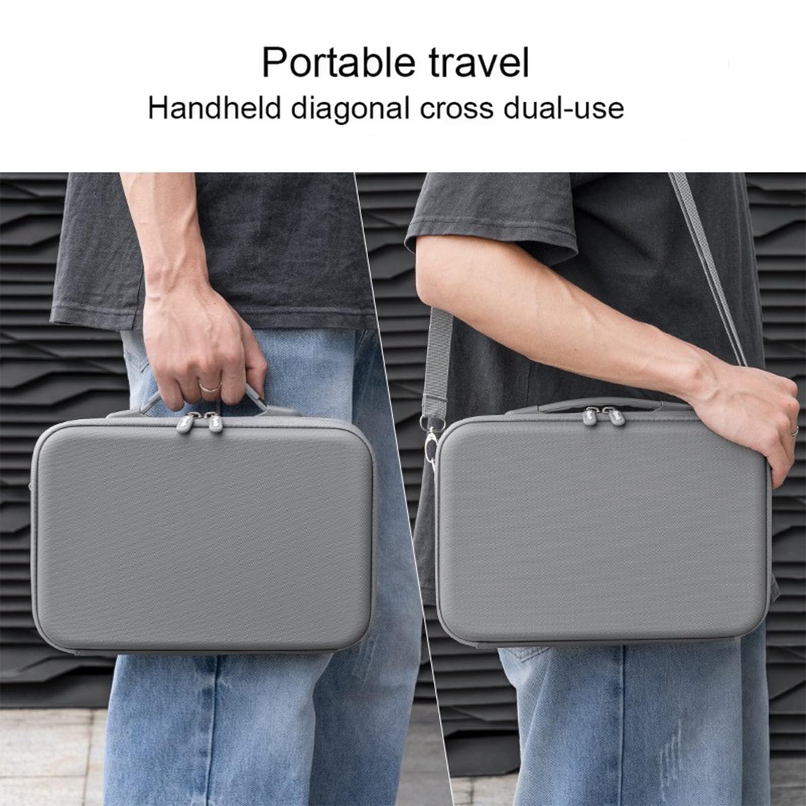 Étui de Transport pour DJI Osmo Action 6, Étui de Protection Sac de Voyage Sacoche à Main Sac à bandoulière Accessoires pour DJI Osmo Action 6 Adventure Combo (Grey)