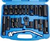 FreeTec 21-Piece Lambda Sensor Key Set 22 mm Lambda Sensor Socket 1/2 Inch 3/8 Inch Lambda Sensor Tool Socket Wrench Nuts Set for Disassembly Lambda Nox Probe Car