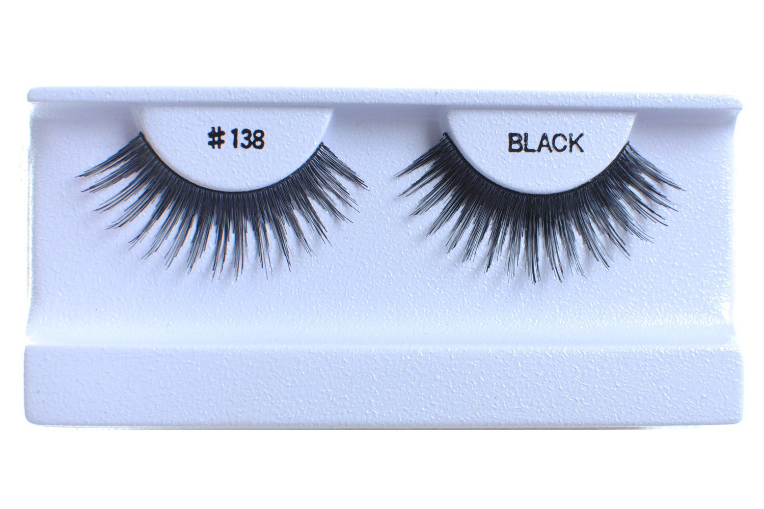 10 Pairs 100 Human Hair False Eyelashes Natural Black 138