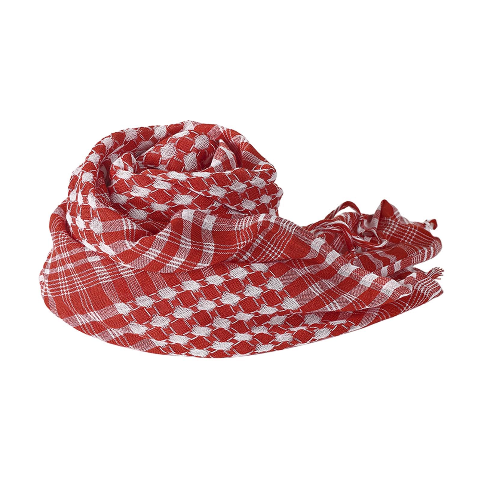 CALANDIS Outdoor Arabic Scarf for Women and Men Head Neck Wrap Desert Keffiyeh Turban Red | Scarves & Wraps | Womens Accessories | Clothing Shoes & Accessories-picture-28