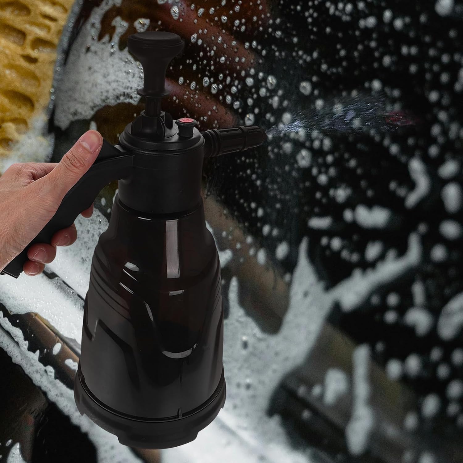 Didiseaon Electric Foam Sprayer 2.3l Black Plastic Car Wash Bottle