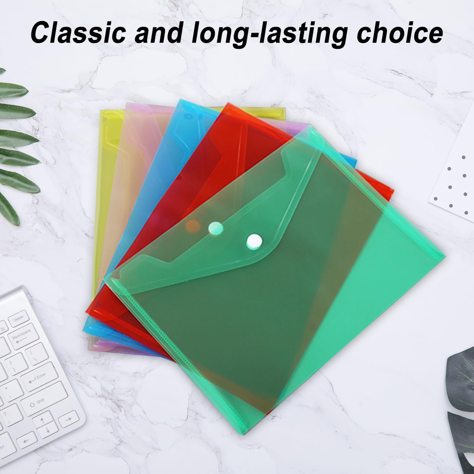 10 PCS Porte-Documents Plastique A5 Transparents - Pochette Plastique Imperméable Et Indéchirable