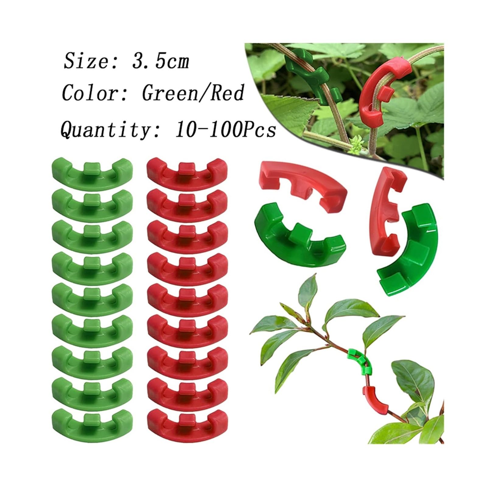 Generico 10-100 Clip for piegatrici di Piante da 90 Gradi, Attrezzi Giardino for Allenamento a Basso Stress
