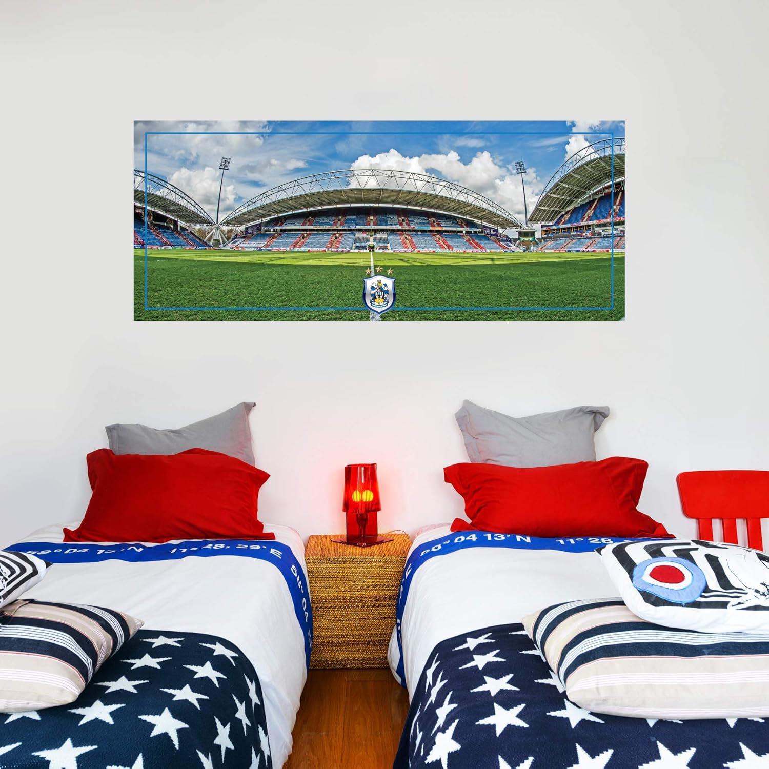 Beautiful Game Huddersfield Town Football Club Official Kirklees Stadium Wall Mural Sticker (60Cm X 30Cm)