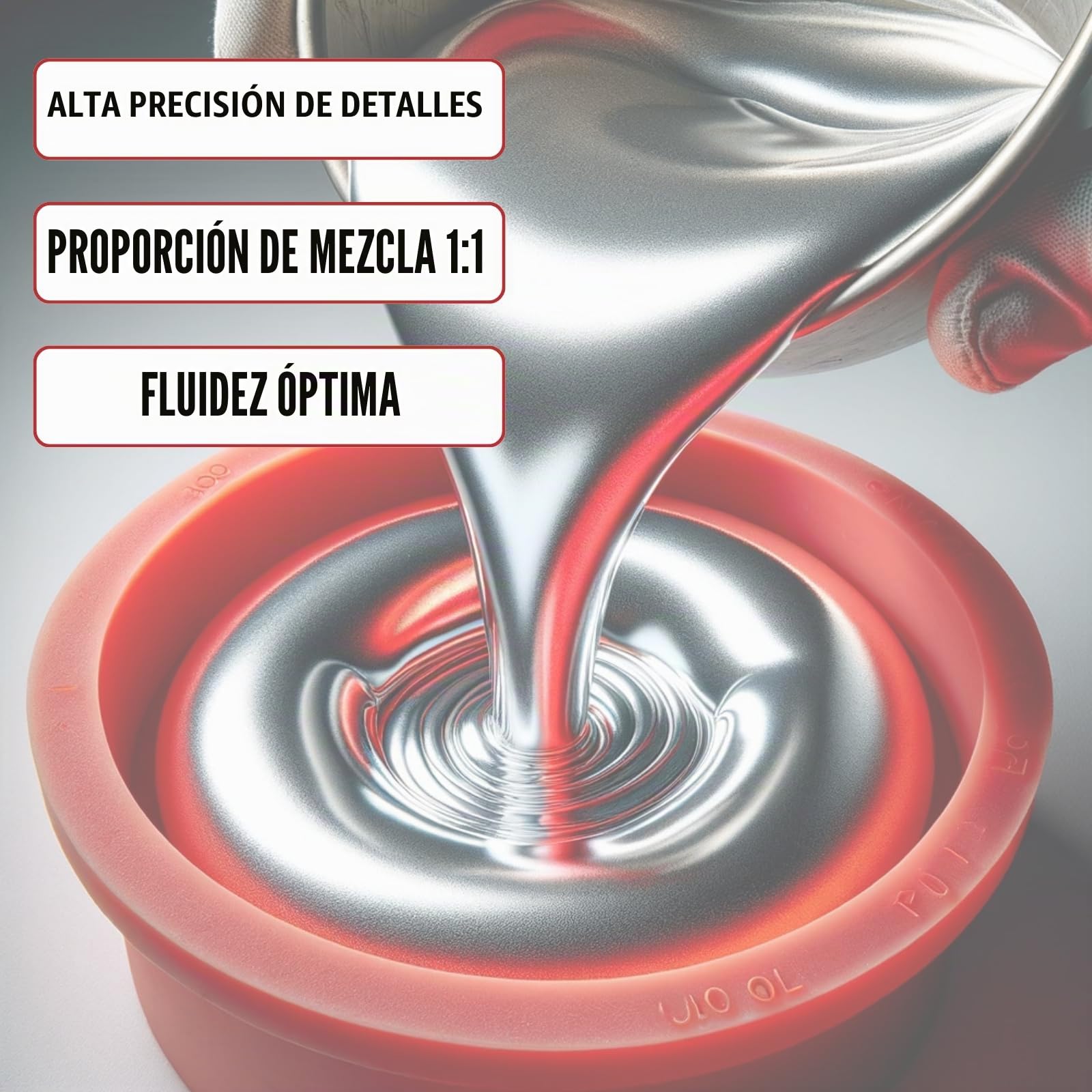 TFC Caucho de silicona tipo 3 | Silicona de duplicación semi-dura | Fundición de estaño Fundición de plomo Resistente al calor | 500 g (2 x 250 g)