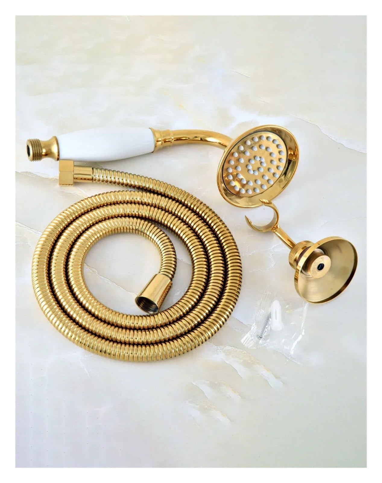 Cabezal de Ducha Color de Oro Mano sostenido Soporte de la Pared del Cabezal ui