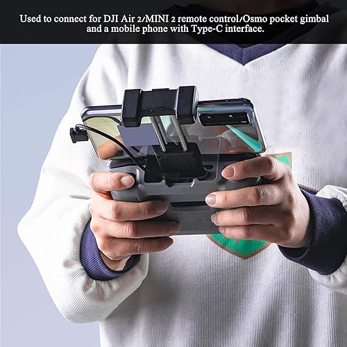 Miniatura 4 de VBESTLIFE Cable de control remoto, cable de datos de controlador remoto de 5.9 in tipo C a tipo C para DJI Air 2  Mini 2 Drone