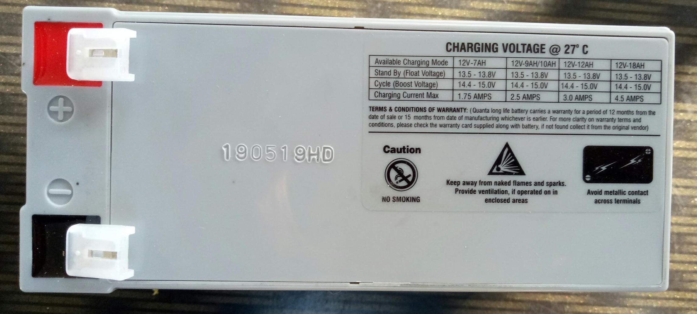 まり　12 Amaron Quanta 12 AL 007 7.2 AH UPS Battery (White) : Amazon.in