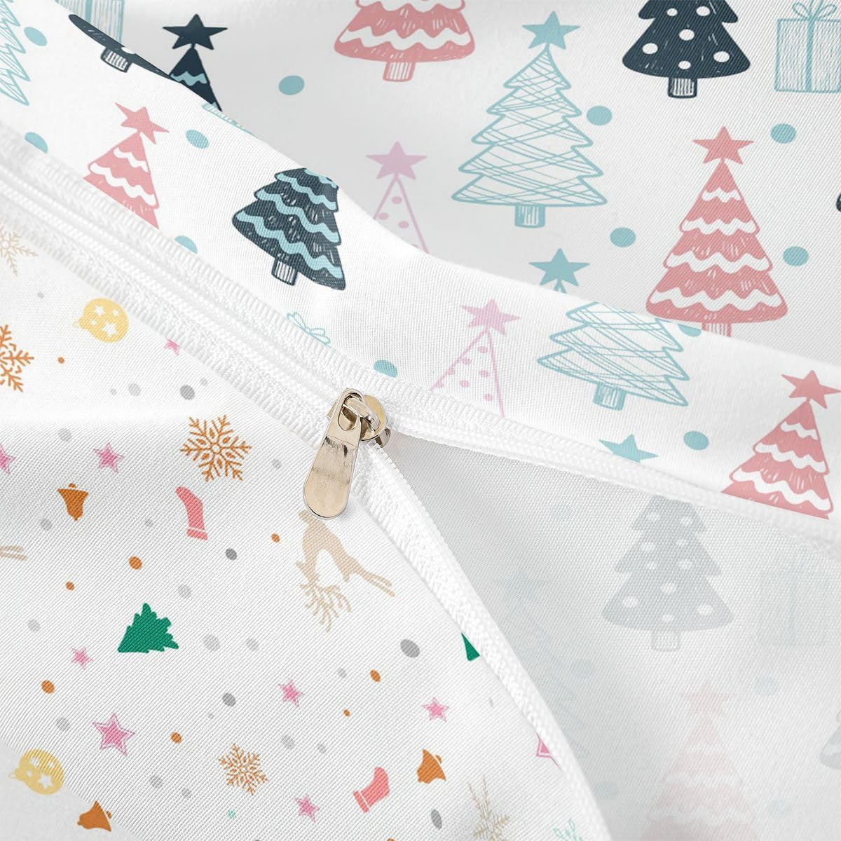 Xmas Duvet Cover King for Boys Girls Winter Themed Bedding Set 3 Piece Merry Christmas Comforter Cover Happy New Year Gifts Bedspread Cover Christmas Decorations Bedding with 2 Pillowcases