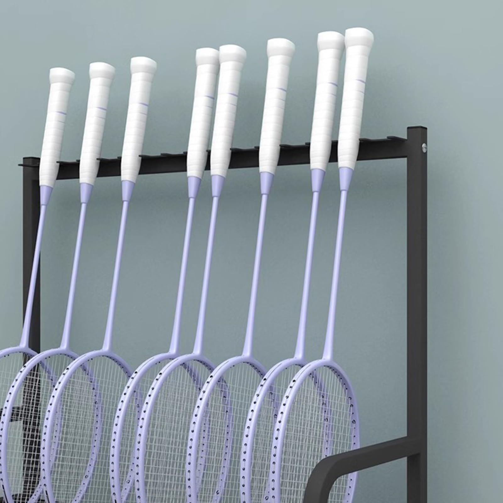 テニス/バドミントン用ガレージラケットホルダー、フィットネスジム