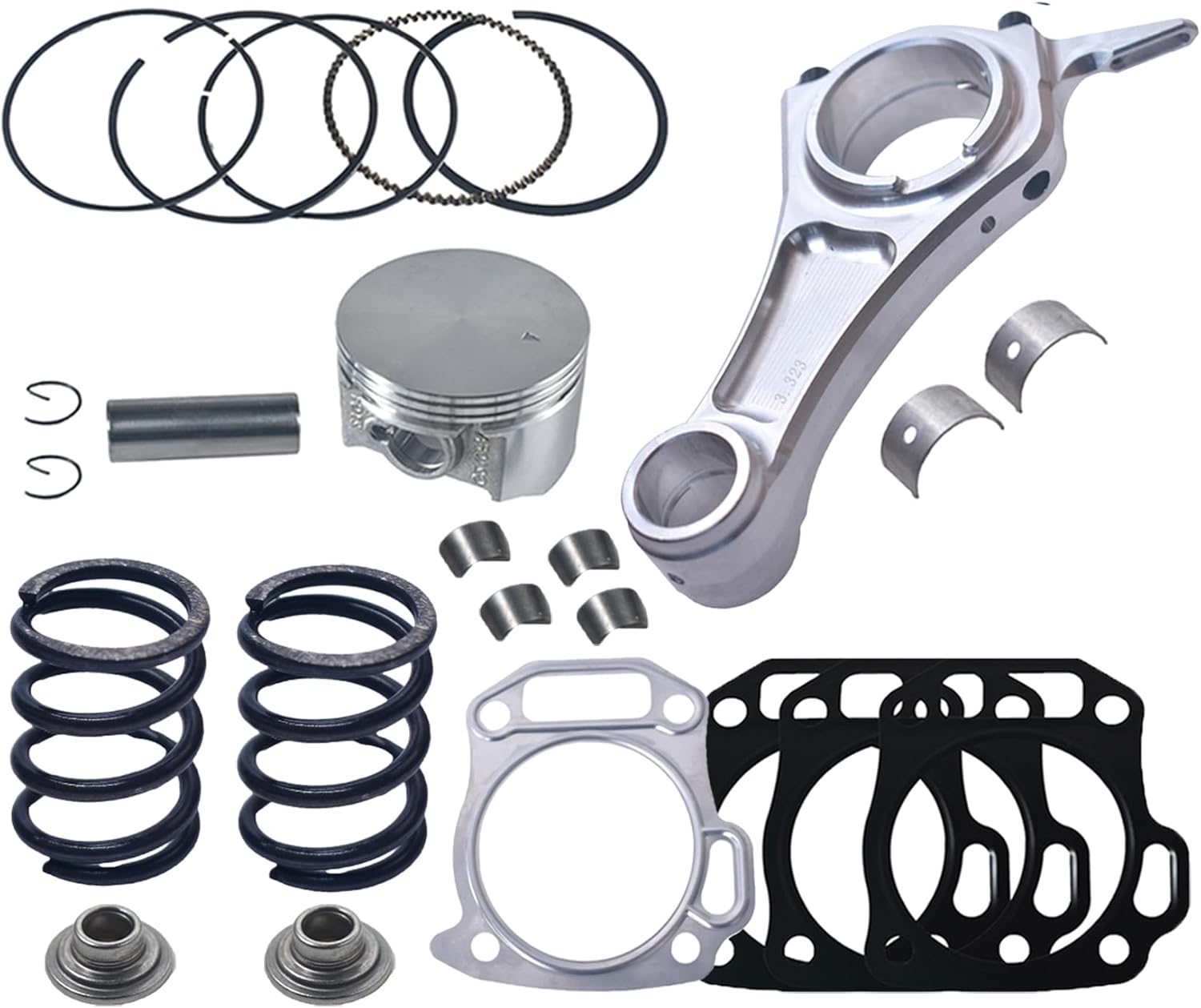 Billet Rod（3.323）With 68mm Flat Top Piston Kit for Honda GX200/Clone Engines