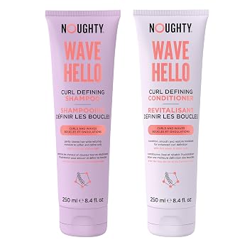 Noughty Wave Hello Shampoo & Conditioner Duo for Curly & Wavy Hair SulphateFree Cleanse & Moisture Bundle for Defined, FrizzFree Waves