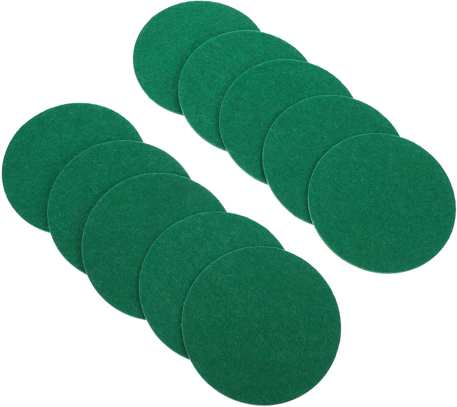LABRIMP 10Pcs Air Hockey Pusher Stickers and Pads Set Medium Size Polyester Fiber Hockey Cloth Accessories for Air Tables Replacement Round Stickers for Game Room Equipment