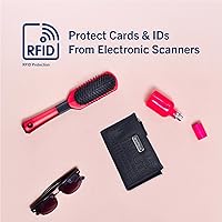 Vista 4 de Nautica High Tide - Billetera pequeña para mujer con bloqueo RFID, tarjetero delgado para tarjetas de crédito con bolsillo con cremallera