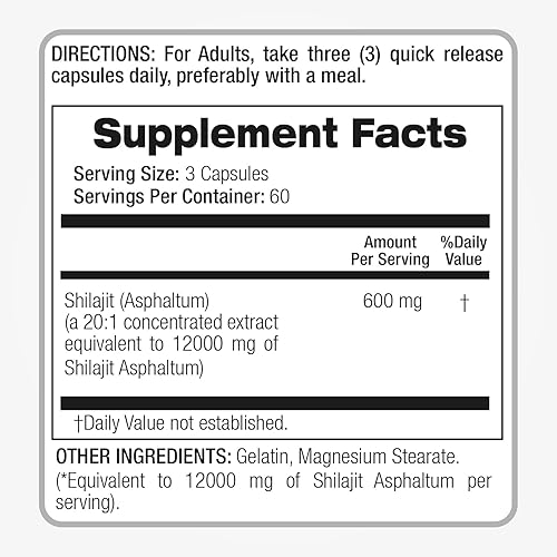 Miniatura 4 de FITO MEDIC'S Laboratorio shilajit Shilajit Cápsulas 180 Cápsulas.