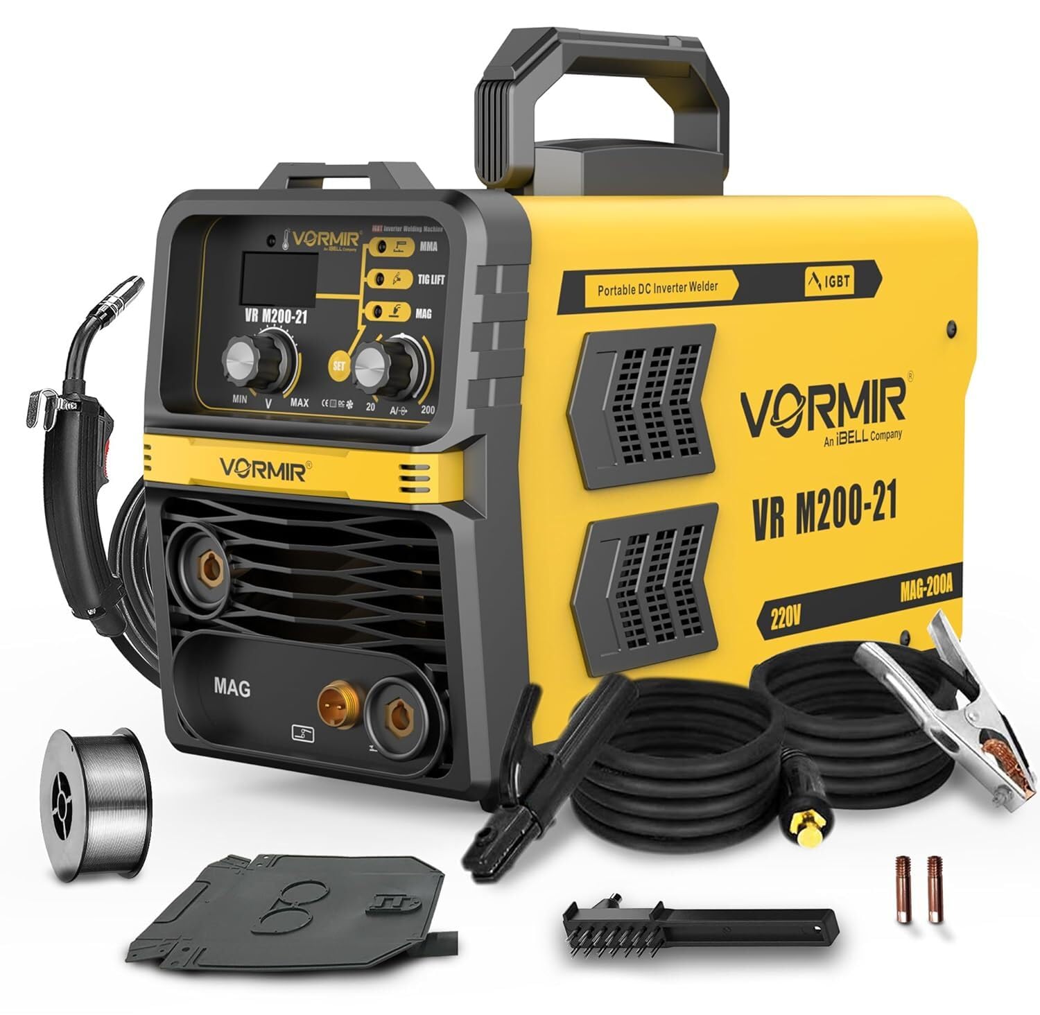 IBELL VORMIR VR M200-21 | 3-in-1 Welding Machine (Used) | MAG/MMA/TIG Lift | 200A | Electrodes 1.6-3.2mm & Flux Wire 0.8/0.9/1.0mm | Hot Start & Anti-Stick | Home/DIY/Workshop - 12 Months warranty-image-47