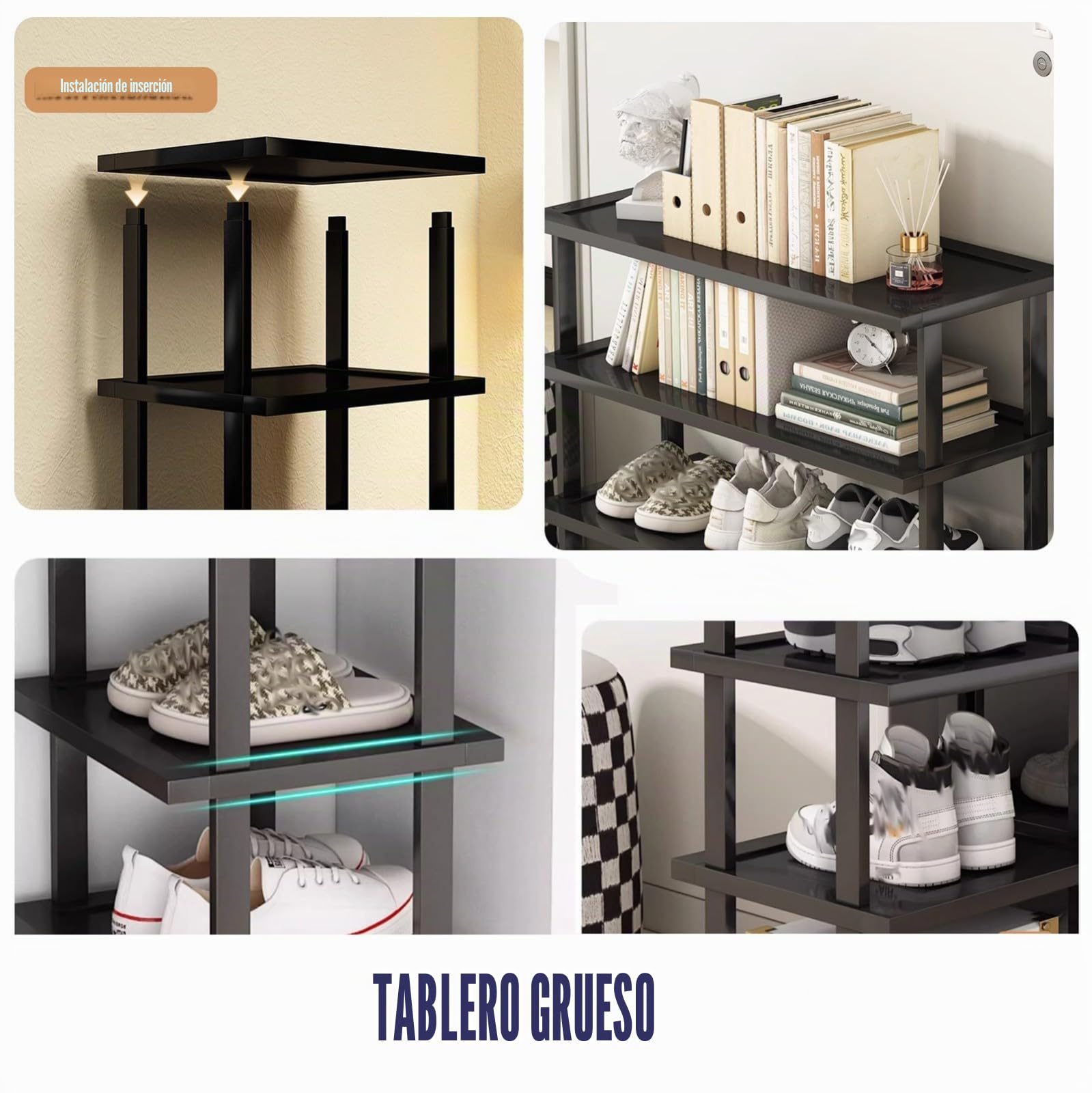 Zapatero Escalera Vertical Estrecho, Estante De Zapatos De Bambú, Zapatero Entrada Recibidor Ahorro de Espacio Robusto y Elegante, para Pasillos Entrada del Dormitorio(Size:5+4+3 Tier)