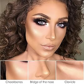 FOCALLURE 2 Pcs Mineral Cream Contour Stick,Moisturize Highlighter and Bronzer Pen,Non Stick Face Brightens & Shades Pencil,Long Lasting & Smooth Gliding Face Illuminator Makeup,Light-medium