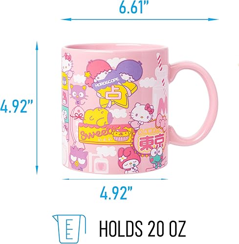 Miniatura 161 de Silver Buffalo Sanrio Hello Kitty and Friends Kuromi Poses - Taza de cerámica, 20 onzas