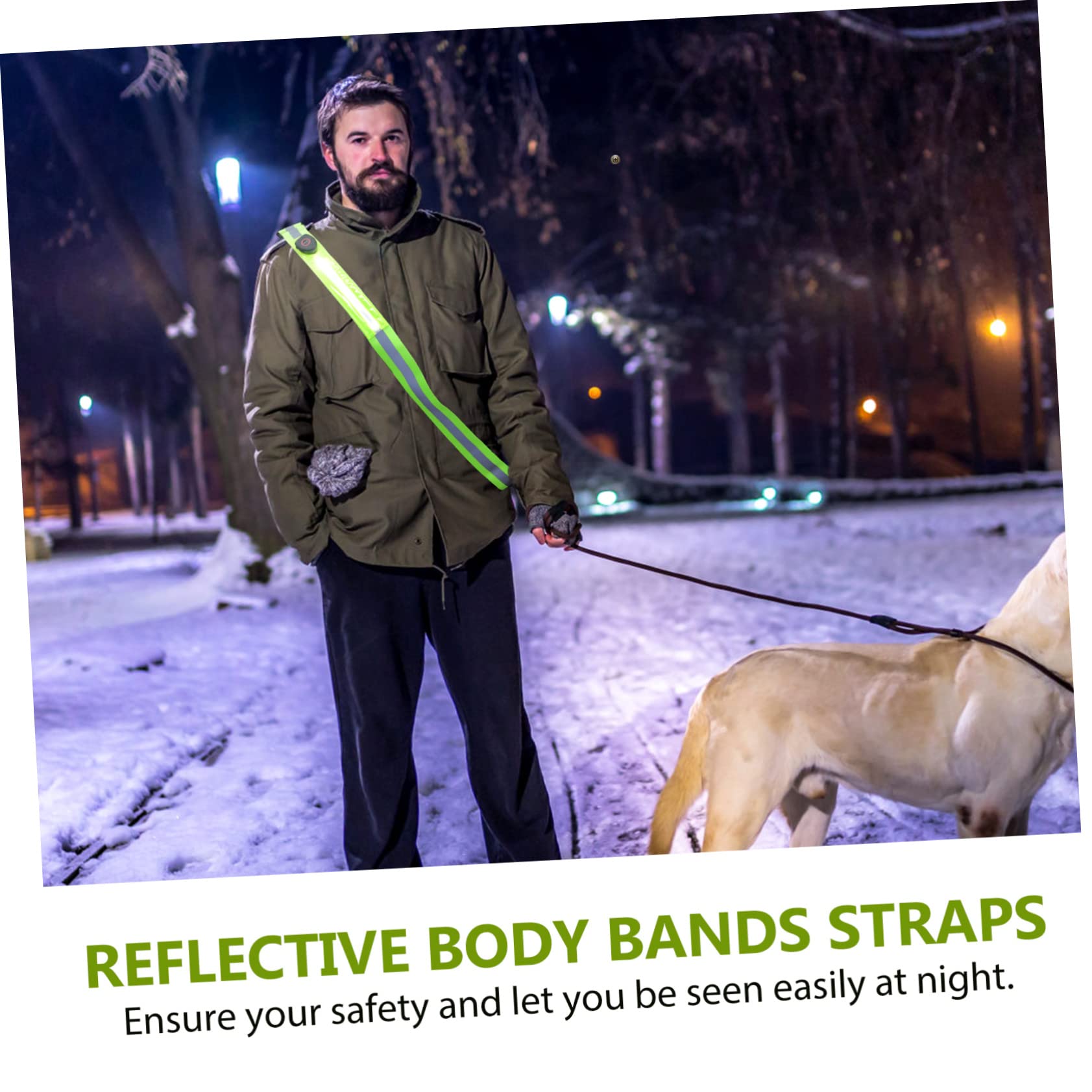 HEMOTON Ceinture Réfléchissante De Sécurité Nocturne Ceinture De Course Bandes Réfléchissantes pour Vélo Bracelets Brassard De Lumière De Course Ceinture Lumineuse Néon Lumières
