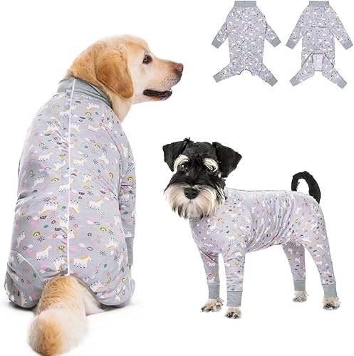 Traje de recuperación para perros grandes y medianos después de la cirugía, suave y transpirable antilamidas, alternativa al collar electrónico y