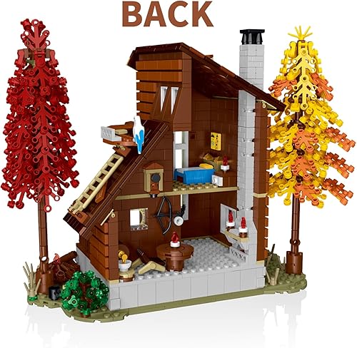 Miniatura 7 de Beberlu Forest Cottage - Juego de construcción de casa de campo, 1668 piezas, iluminación LED, bloques de construcción, kit de juguetes para adultos