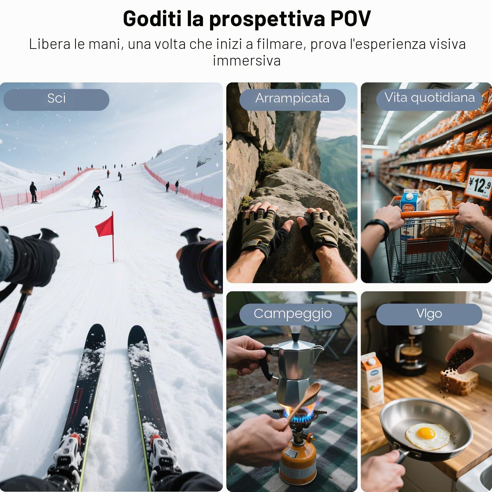 REYGEAK Mount per collo magnetico per DJI Osmo Action, montaggio per action camera POV, montaggio con cintura toracica regolabile compatibile con accessori DJI OSMO 360/Action 5 Pro/4/3