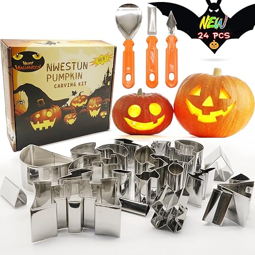 Kit de tallado de calabaza para Halloween, herramientas de tallado de calabaza para niños, seguro y fácil, juego de tallado de calabaza para