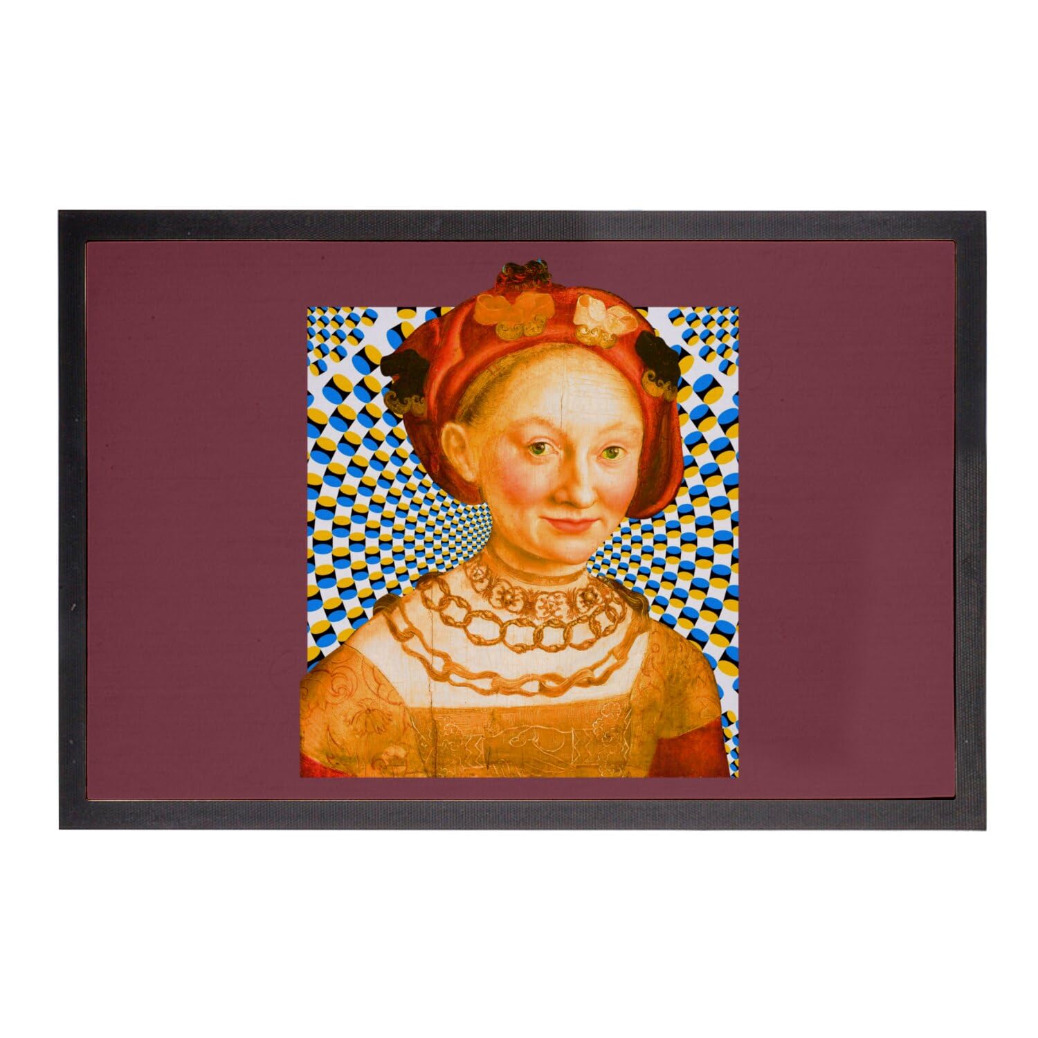Paillasson rouge trippy art cadeau crémaillère humour original