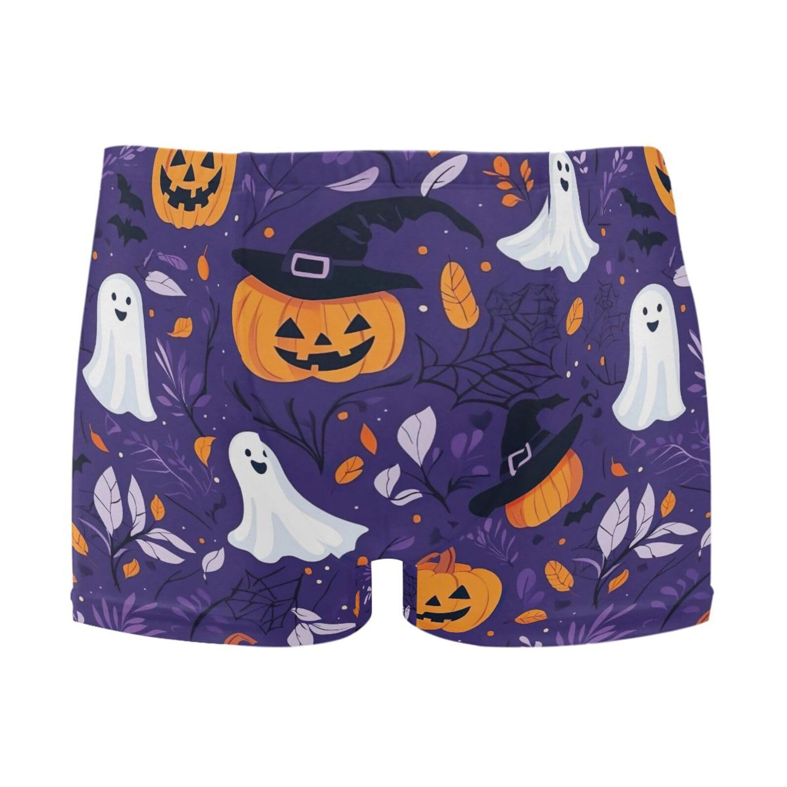 UMIRIKO Halloween Pumpkin Ghosts Bats Mens Swim Trunks Swimwear Bathing Suit Swim Brief Square Leg Board Short S-3XL 202b7140