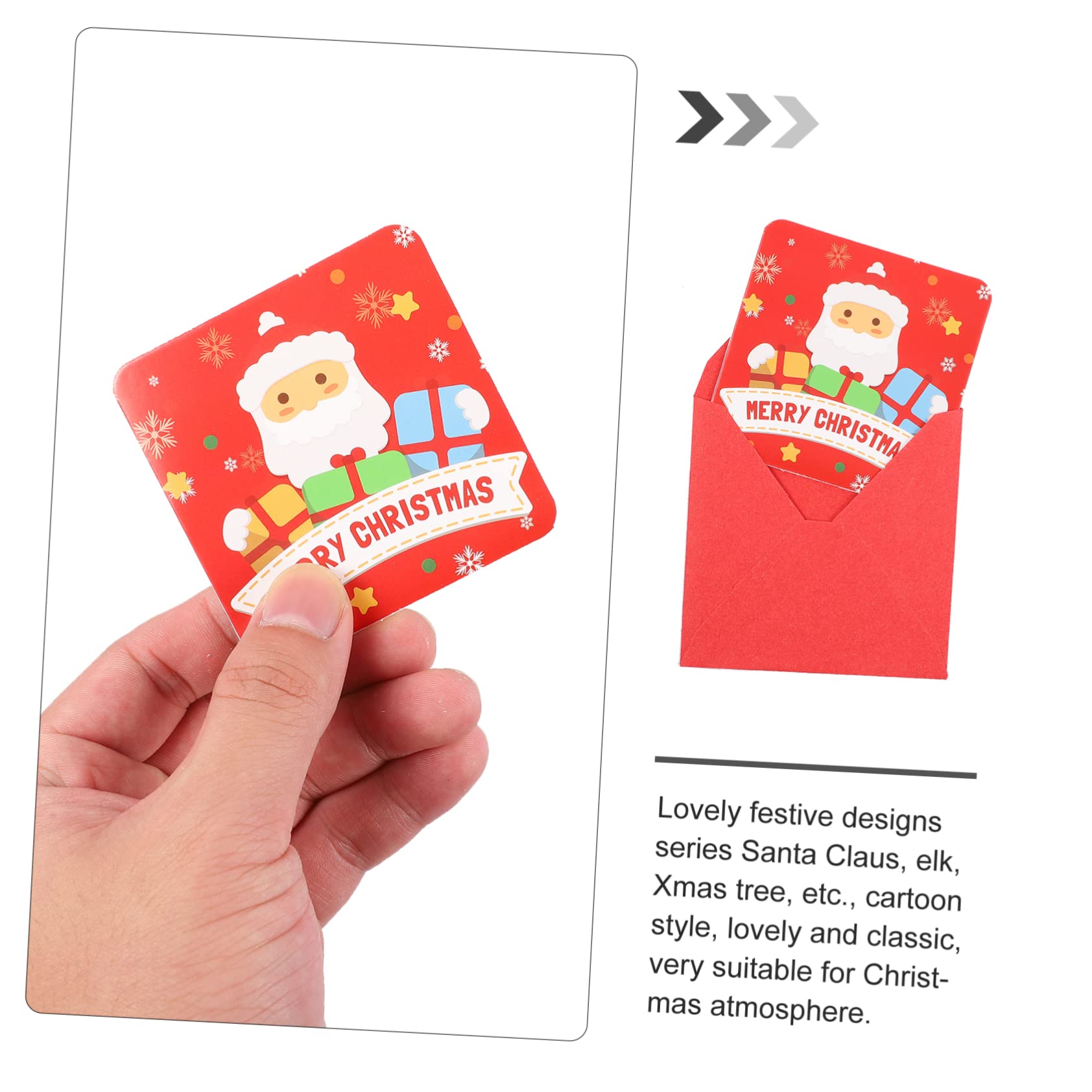 NUOBESTY 6sätze Weihnachtskarten Fröhliche Weihnachts Und Neujahrsgrüße Mit Bunten Designs Und Passenden Umschlägen Für Feiertagsbotschaften Und