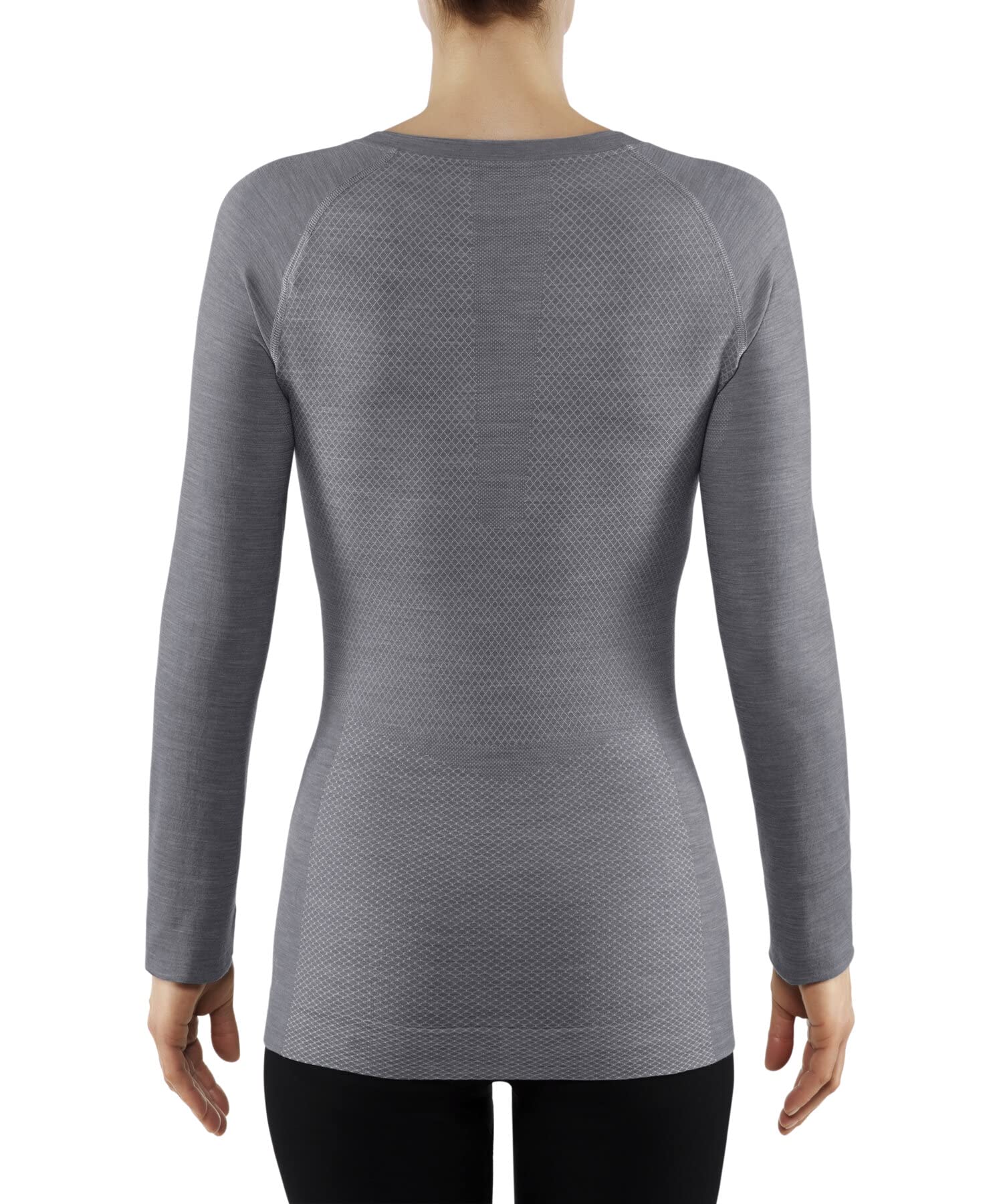 FALKE Damen Wool-Tech Light V Neck Funktionsshirt Langarm atmungsaktiv klimaregulierend geruchshemmend nachhaltige Wolle Funktionsmaterial warme und kalte Temperaturen Funktionsunterwäsche 1 Stück | aus Merinowolle für warme bis kalte Temperaturen