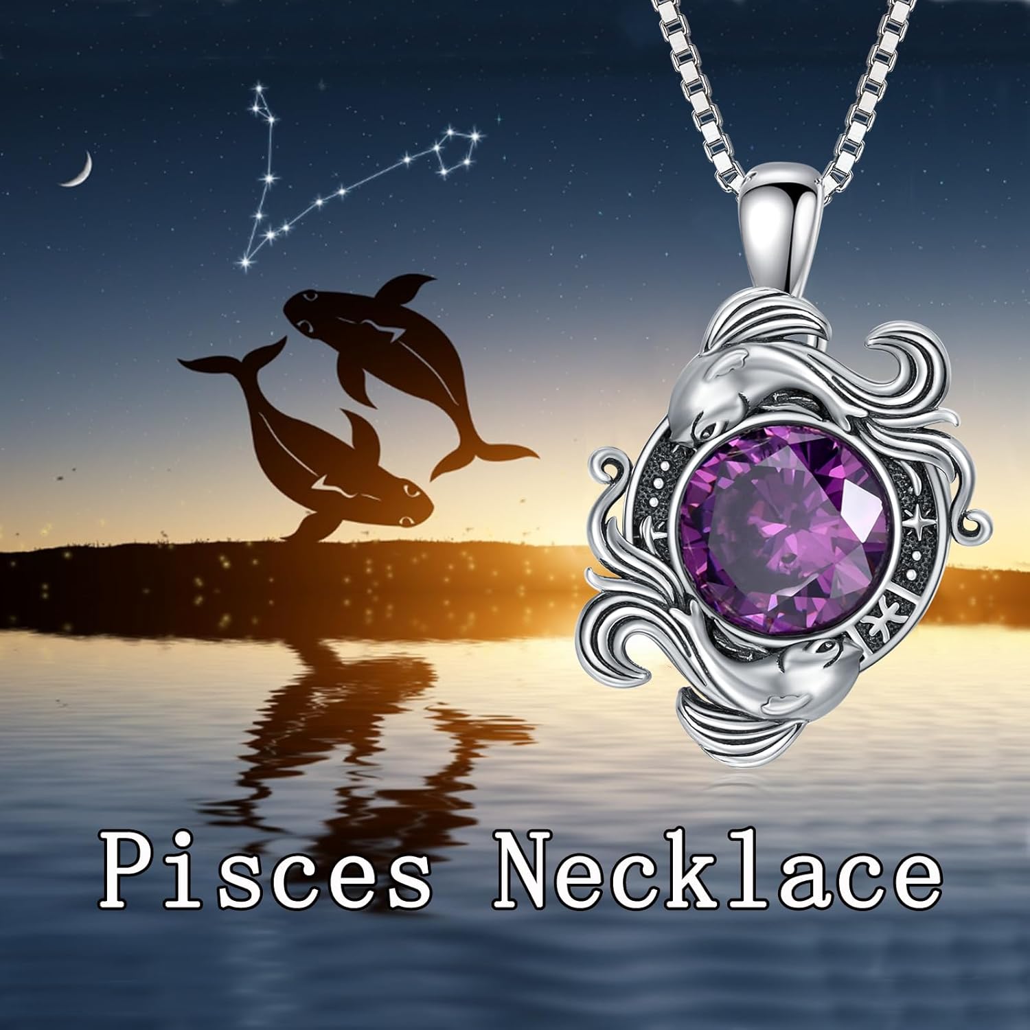 LONAGO Zodiac Sign Necklace Celestial Constellation Necklace Horoscope Astrology Zodiac Pendant Necklace Gift for Women - Image 6