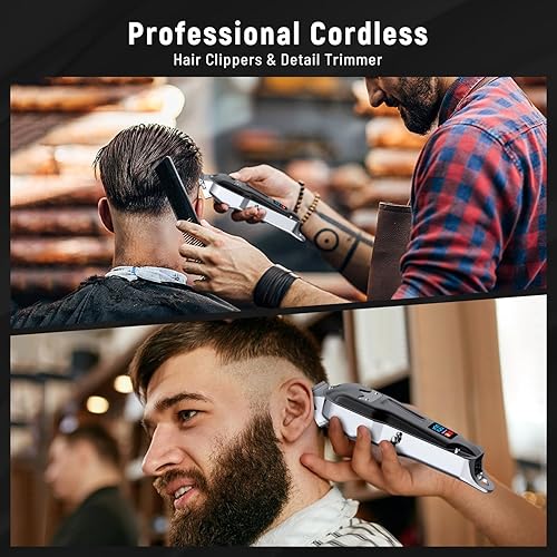 Miniatura 6 de Ufree Cortadora de pelo profesional + kit de recortadora de cabello y barba, juegos profesionales de cortapelos para hombres, mujeres y niños