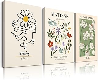 HesenDot Minimalist Framed Matisse Canvas Wall Art,Abstract Matisse Wall...