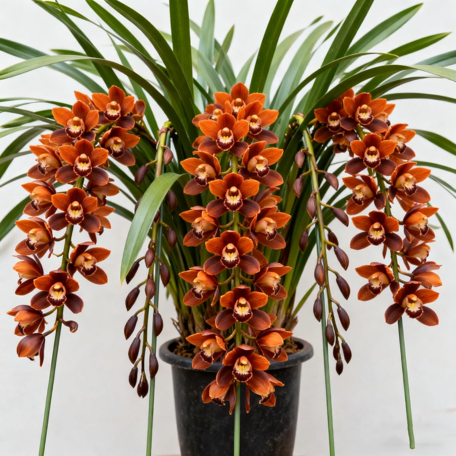 Hardy Cymbidium Bulbs & Outdoor Cymbidium Orchid Plants – Selected Varieties with Fragrant Blooms, Ideal for Balcony Settings, Excellent Display-5 Rhizome-F