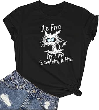 Maglietta Divertente Donna I'm Fine Blood Halloween - T-Shirt Con Macchie Di Sangue, Problema Risolto! - 3