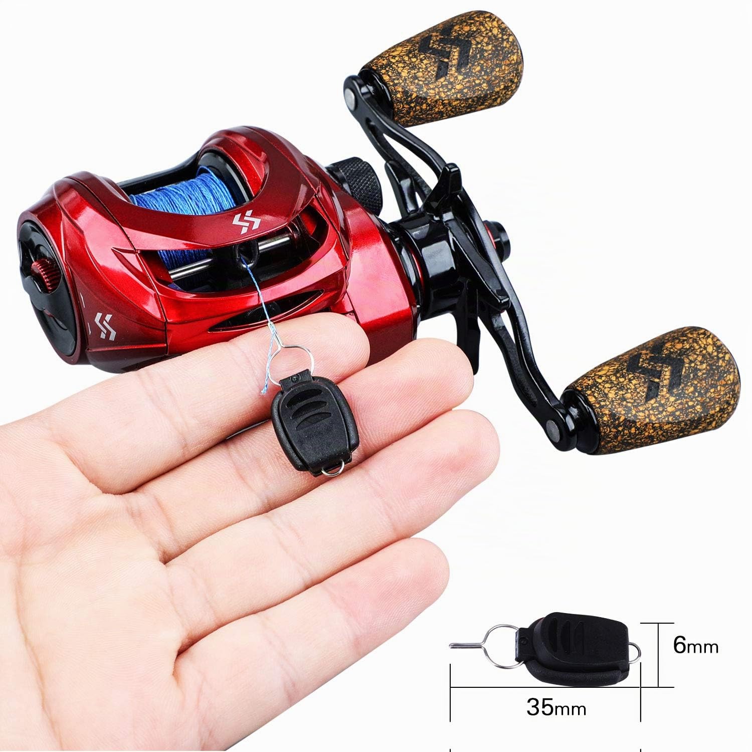 Sougayilang - Mulinelli per baitcasting, rapporto di recupero: 8:1, con sistema di frenatura magnetica, mulinello da lancio, 9+1 cuscinetti a sfera, super liscio, anti-corrosione
