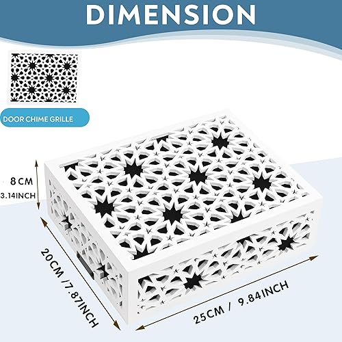 Miniatura 8 de GRAUES - Cubierta para timbre de puerta de diseño moderno decorativo, solo caja de madera (7.75 x 6 x 2.75 pulgadas)