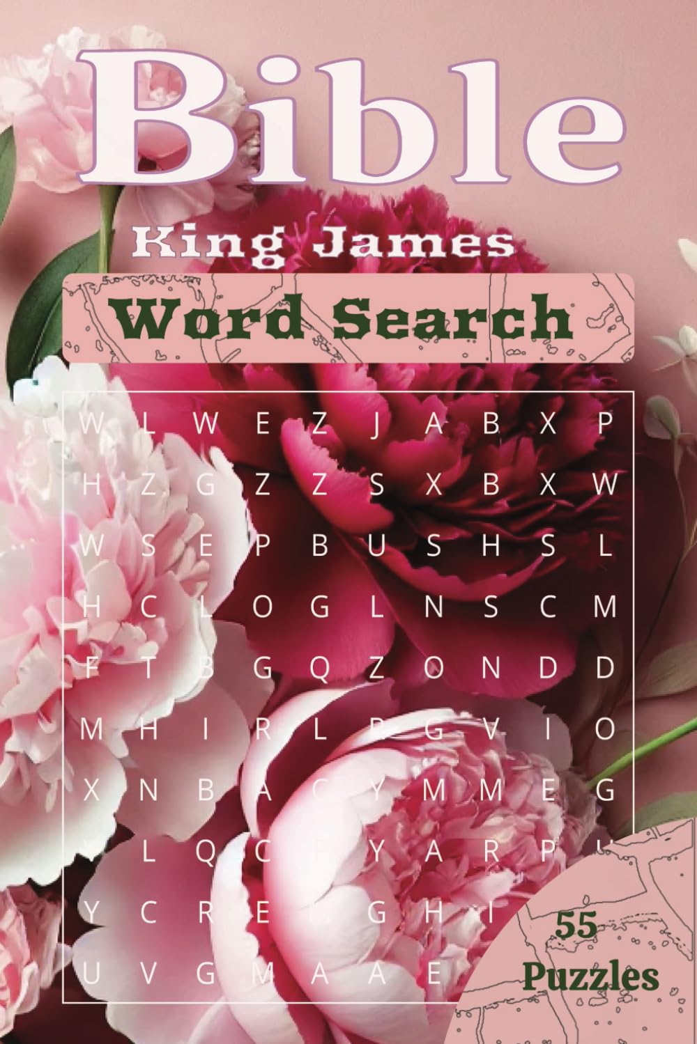 Bible Word Search Puzzle Book: Word Searches with Easy to Read Print about Bible, Religion, Christianity | 6x9 inches | 110 pages | 55 puzzles. Gift ... or Free Time (Language Learning with Puzzles)