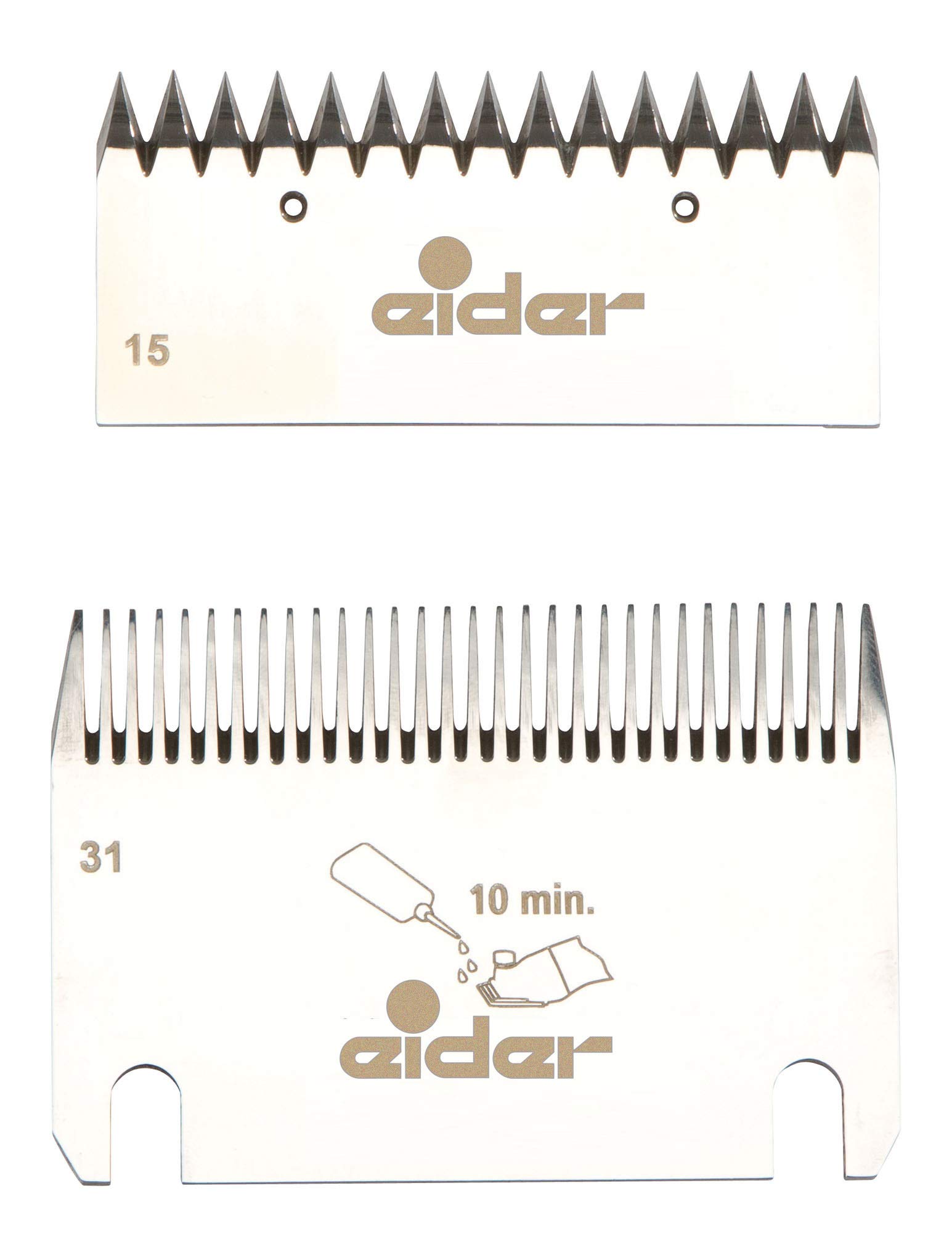 Eider Schermesser-Set K5 Supra Cut Rind/Pferd, 31/15 Zähne - passend für EG 740" Supra Cut