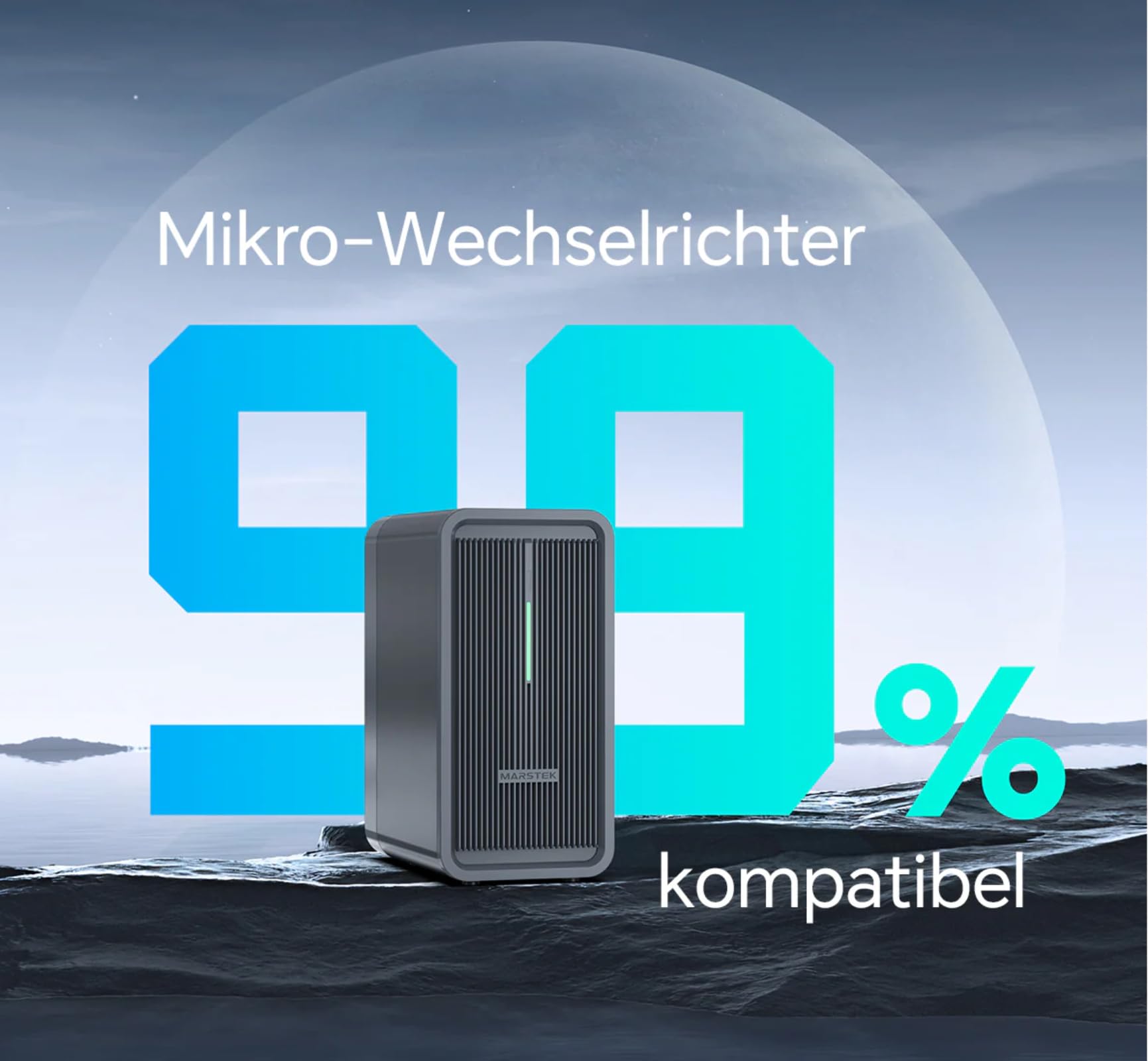 2025 Updated Balkonkraftwerk mit Speicher B2500 0% VAT, Marstek 2240Wh LiFePO4 Akku 6000 Ladezyklen, 1600W Max. 1600W PV-Eingang & 800W Ausgang Erweiterbar auf 8960Wh, IP65 wasserdicht & staubfest