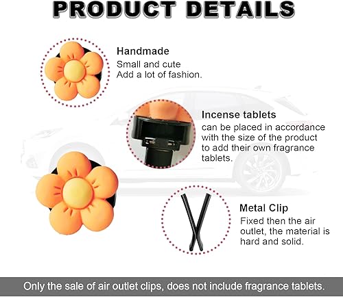 Miniatura 3 de 6 clips de ventilación de automóvil, bonitos clips de ventilación de aire acondicionado para automóvil, clip decorativo de salida de aire